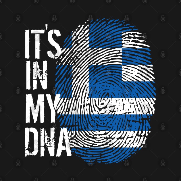 Greece Flag Fingerprint My Story DNA Greek by Your Culture & Merch