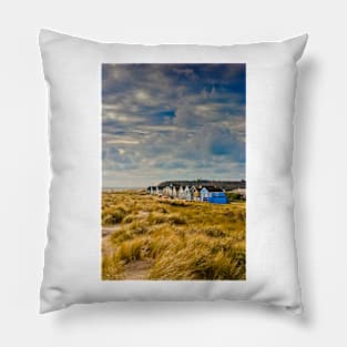 Hengistbury Head Beach Huts Bournemouth Dorset UK Pillow