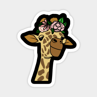 Cute Floral Giraffe Magnet
