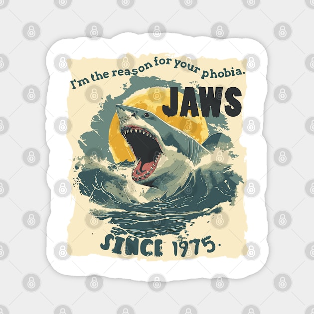 GREAT WHITE SHARK，JAWS BITE T-SHIRT 05 Magnet by ToddT