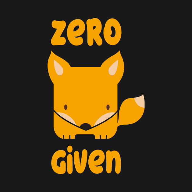 Zero Fox Given by Foxxy Merch