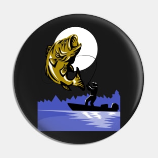 Bass Fishing Pin