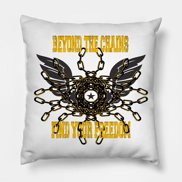 beyond the chains find your freedom Peace Break Us Free From The Chain Pillow by Mirak-store 