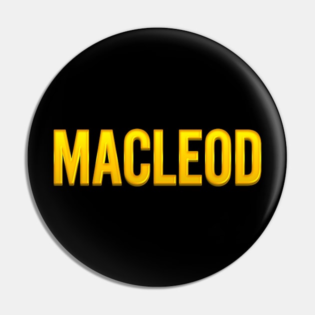 MacLeod Family Name Pin by xesed
