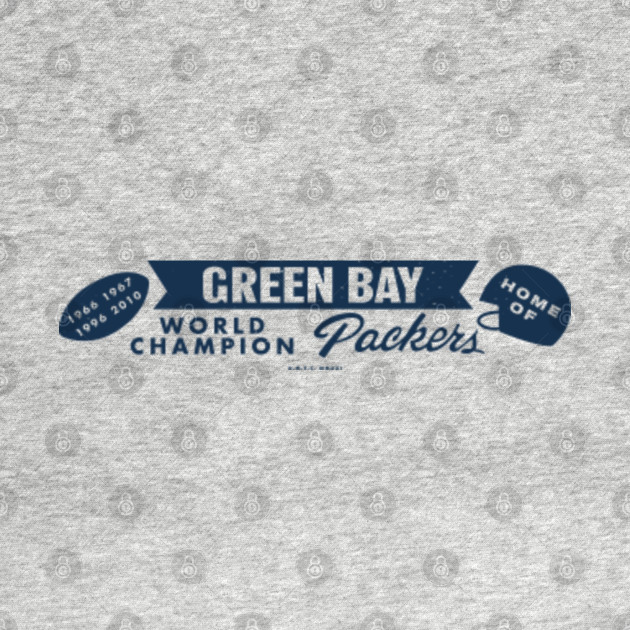 Discover Green Bay World Champion Packers (Vintage Blue) - Green Bay Packers - T-Shirt