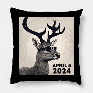 2024 Total Solar Eclipse April 8 Eclipse Watching Deer Buck Pillow