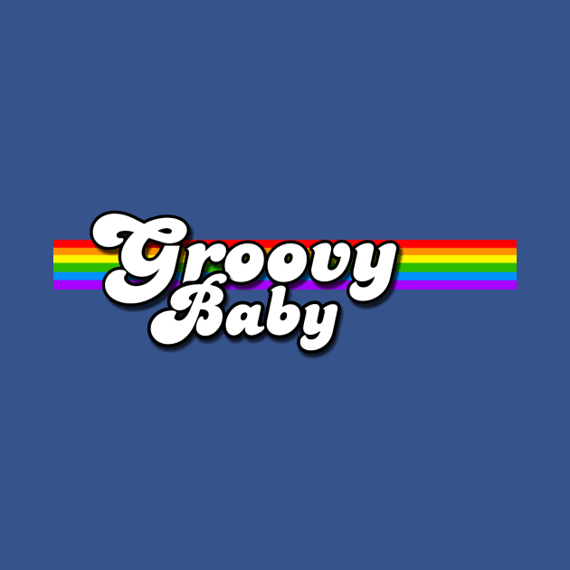 Groovy Baby Retro Rainbow by AlondraHanley