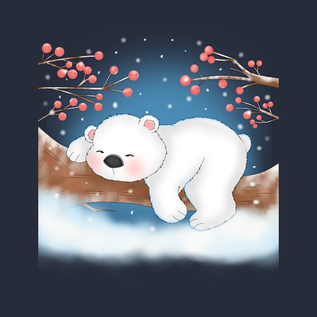 Sleeping Polar Bear by Athikan