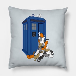 TARDIS and kittens Pillow