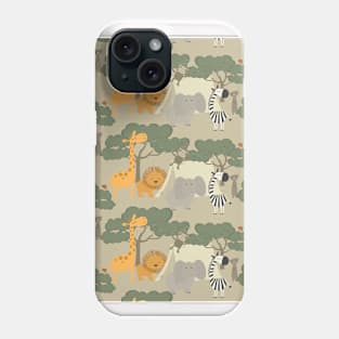 Safari Neck Gator Tent Camping Safari Animals Phone Case