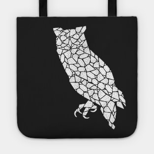 Gemstones Owl Illustration, Adult Coloring Page Owl Drawing Tote