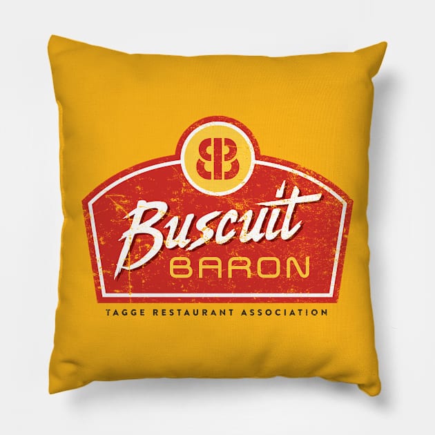 Buscuit Baron Pillow by MindsparkCreative