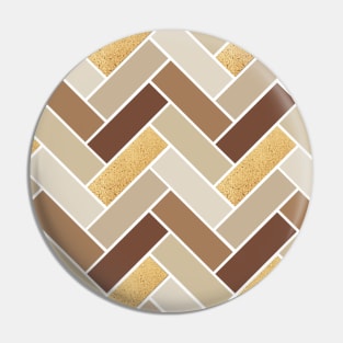 BROWN AND GOLD SCANDI CHEVRONS Pin