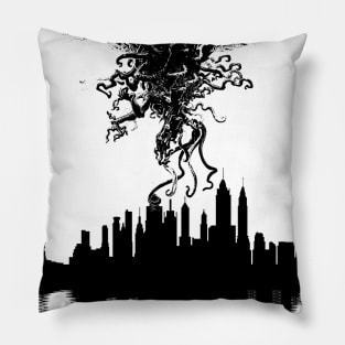 Emrakul Over City Pillow