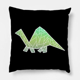 Geometric Ombre Dinosaur Pillow