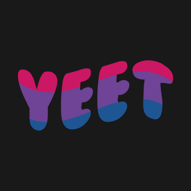 Yeet Bisexual Pride Flag Colors Funny LGBTQ Meme by graphicbombdesigns