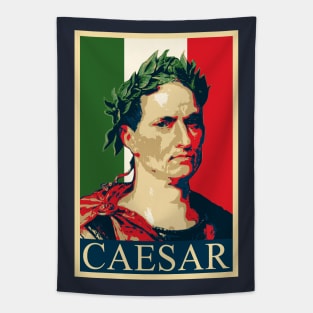 Julius Caesar Italian Flag Propaganda Pop Art Tapestry