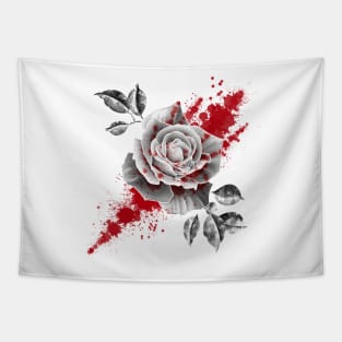 Blood Splatter Rose Tapestry