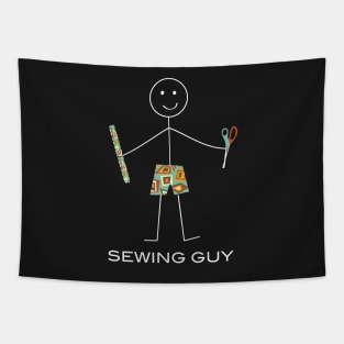 Funny Mens Sewing Guy Tapestry