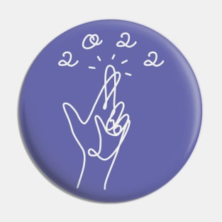 Finger Crossed Very Peri Pantone Color New Year 2022 Pin