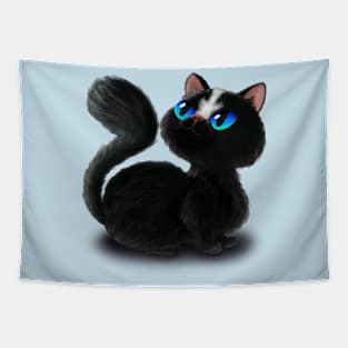 Cute Black Cat Tapestry