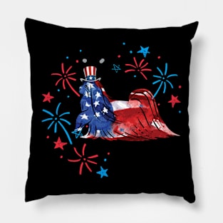 Maltese Uncle Sam Hat 4Th Of July Pillow