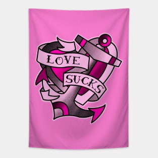 Love sucks, perfect gift for a friend who got dumped! Tapestry