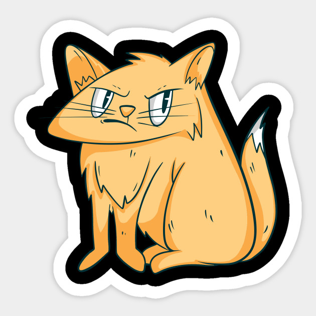 The Grumpy Cat Cat Sticker Teepublic Au