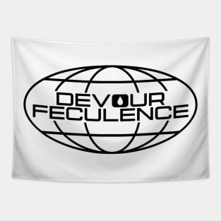 Devour Feculence Worldwide Logo Black - Milchick Tapestry