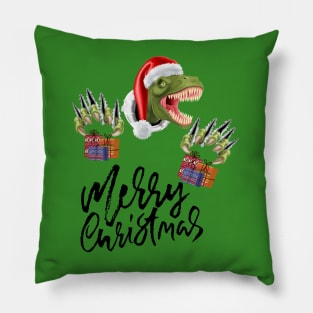 MERRY CHRISTMAS TREE REX Pillow