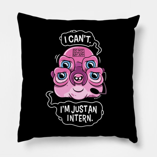 Glootie the Intern Pillow by wloem