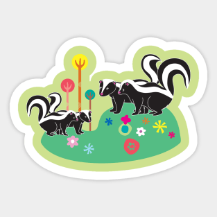 Fuzzy Tigers & Skunks Stickers by Funny Sticker World