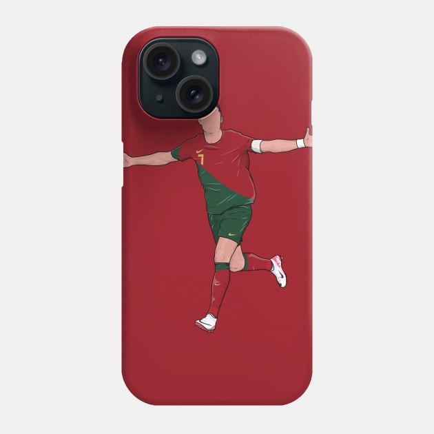 Cristiano Ronaldo Portugal Football Player Phone Case by Footie Prints