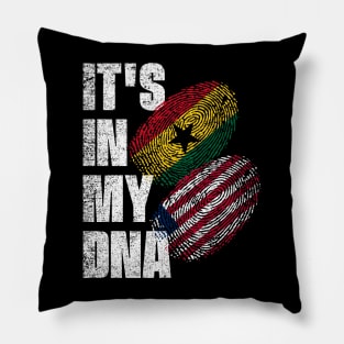 Liberian And Ghanaian Mix DNA Heritage Flag Pillow