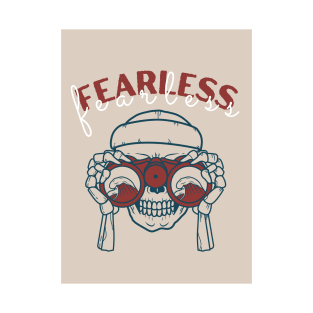 Fearless Skull With Binoculars T-Shirt