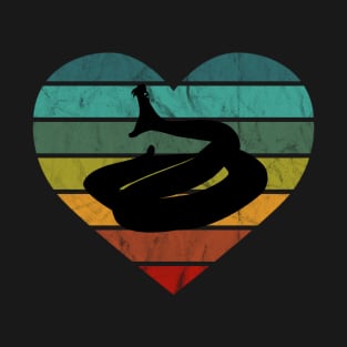 I Love Snakes Retro Heart T-Shirt