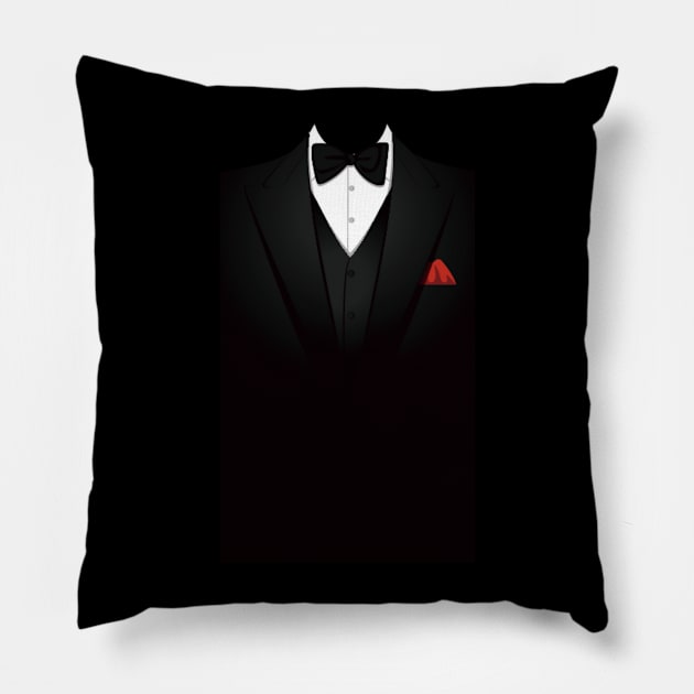 FORMAL SUIT TEE Pillow by CANVAZSHOP