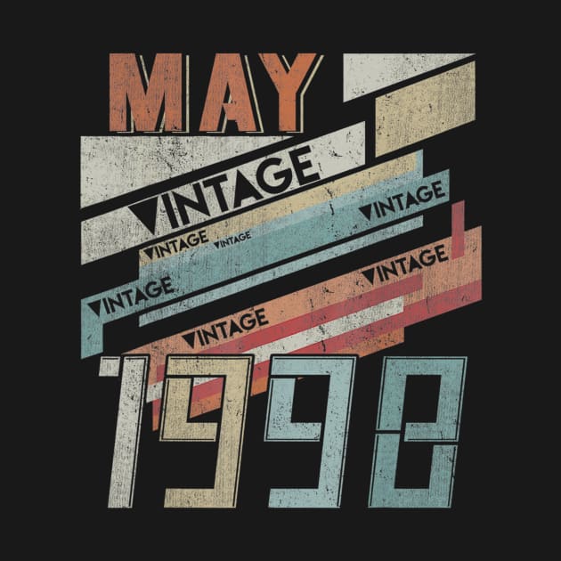 Born In MAY 1998 220th Years Old Retro Vintage Birthday by teudasfemales