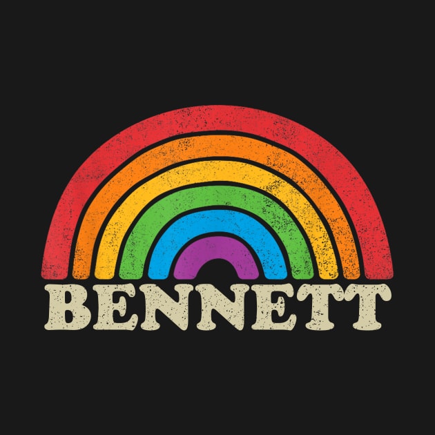 Bennett - Retro Rainbow Flag Vintage-Style by ermtahiyao	