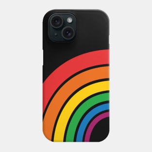 Rainbow arch (on black) Phone Case