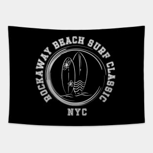 Rockaway Beach Surf Classic (Dark Colors) Tapestry