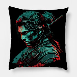 Samurai print Pillow