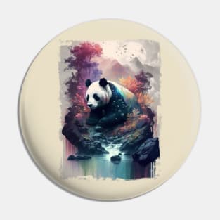 Panda River Pin