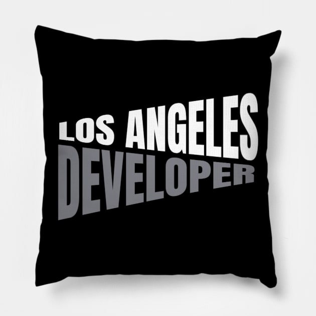 Los Angeles Developer Shirt for Men and Women Pillow by TeesByJay