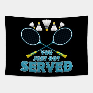 You Just Got Served Badminton Tournament Match Tapestry