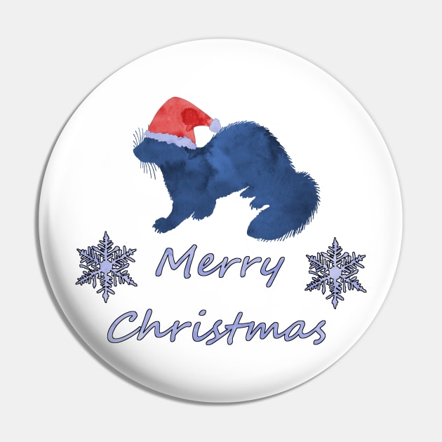 Santa Ferret Pin by TheJollyMarten