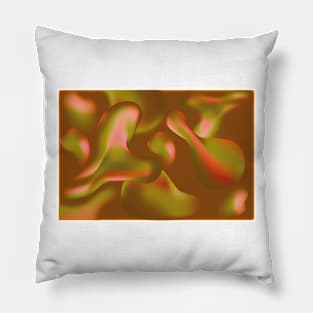 Abstract Artwork Iridescence Liquid Holographic Autumn Fall  Pillow