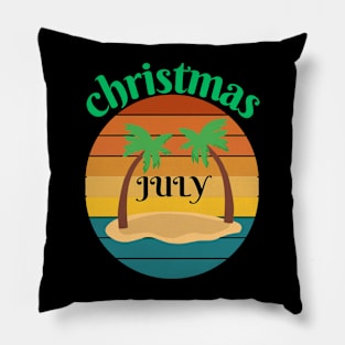Christmas in july retro Pillow