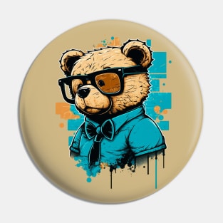 Bear Wearing Glasses Pin