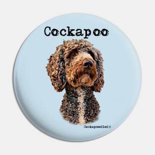 Brown and White Cockapoo / Spoodle and Doodle Dog Pin